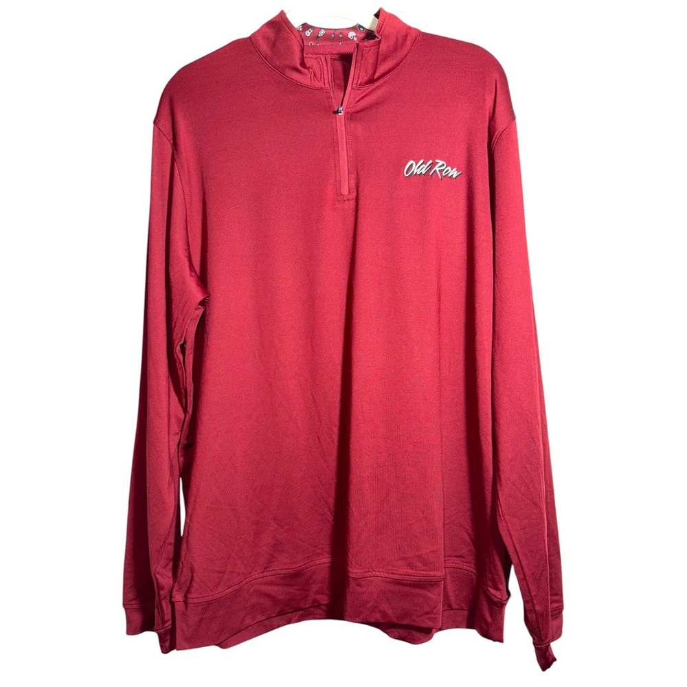 Old Row Tailgate Quarter Zip Pullover Maroon Performance Stretch Large NWT